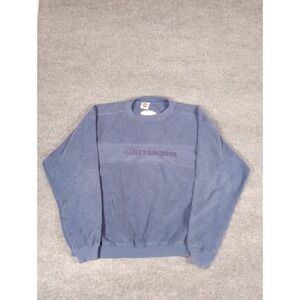 Vintage 90's Harley Davidson Blue Sherpa Pullover Made In USA XL RK Stratman